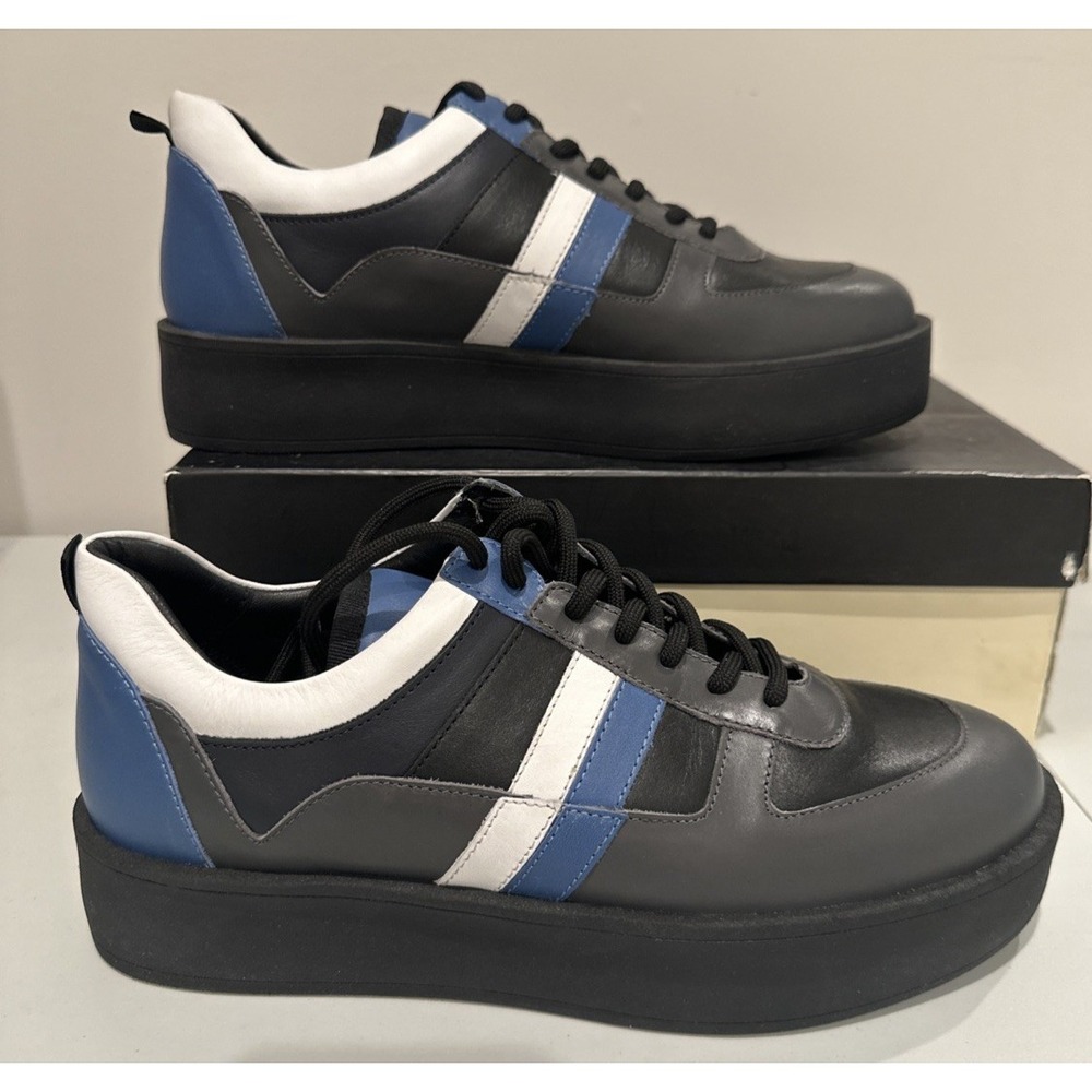 Twin-Set by Simona Barbieri Size EU41/US9 Leather Color Block Platform Sneakers